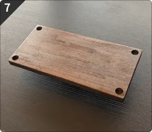 2枚の板を接合して仕上げ処理