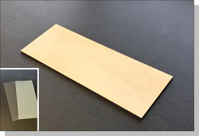 白色塗装前の木製キーフック用パーツ