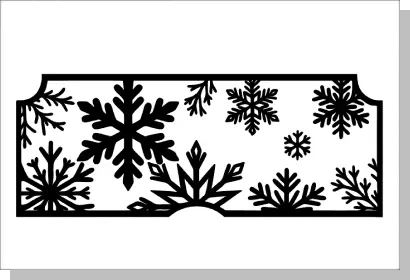 雪の結晶デザインのレーザーカット用SVGデータ