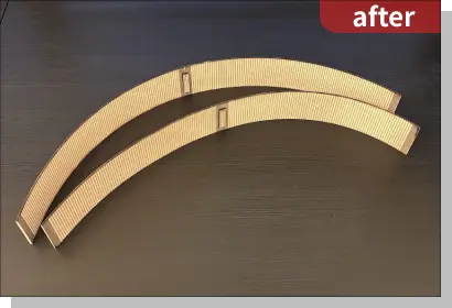 円形のウォールシェルフの側面の拡大写真2