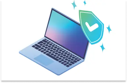 返却後にデータを消去してパソコンを初期化するイメージ